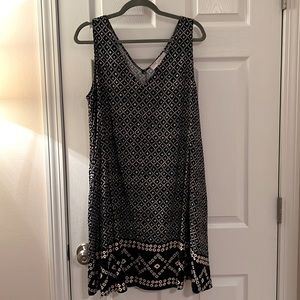 Loft. Size large double v-neck sun dress.